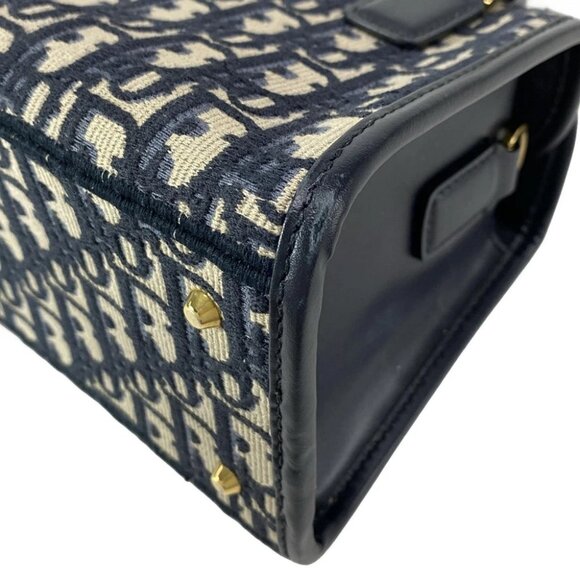 DIOR/ChristianDior Small Boston Bag M8671UZAX_M928 Blue Jacquard - Handbag - Picture 10 of 14